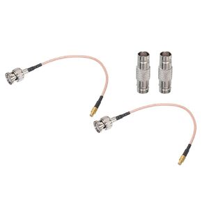 uxcell 2Pcs 0.5FT/15cm RG316 Coaxial Cables BNC Male to MCX Male with Adapter Low Loss RF Coaxial Cable Orange