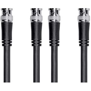 Monoprice 116181 Viper Series HD-SDI RG6 BNC Cable, 1.5ft,Black (Pack of 2)