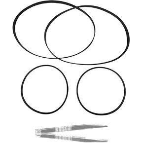 Sam&Johnny 4PCS/Set Dual Deck Cassette Player Belt Replacement for Sony TC-WE435/ TC-WE475 / TC-WE635 / TC-WE775 / TC-WR681 with Tweezers