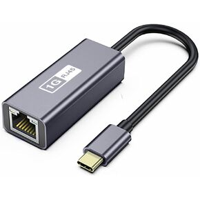 USB C to Ethernet Adapter, 1Gbps Gigabit Ethernet RJ45 to USB-C LAN Network Adapter Compatible for Nitendo Switch, Laptop, Tablet, Smartphone to Connect Gigabit LAN Network (10/100/1000Mbps)