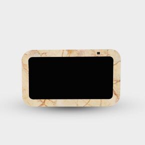 MightySkins Glossy Glitter Skin Compatible with Amazon Echo Show 5 (Gen 3) - Amber Marble | Protective, Durable High-Gloss Glitter Finish | Easy to Apply