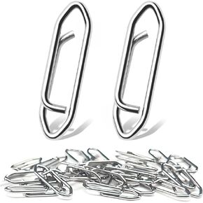 20 Pcs Fishing Power Speed Clips,High Strength Stainless Steel Fishing Stealth Clips for Fishing Lure Quick Change,Large Size