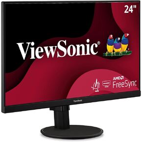 ViewSonic VA2447-MHU 24 Inch Full HD 1080p USB C Monitor with Ultra-Thin Bezel, FreeSync, 100Hz, Eye Care, HDMI, VGA Inputs for Home and Office