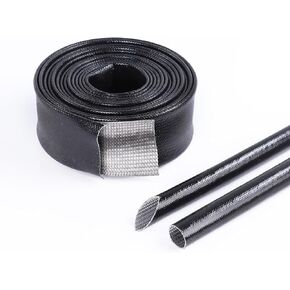 Silicone Fiberglass Cable Sleeve - Waterproof, Insulation and Cord Protector High Temp Heat Shield Sleeve Wire Tube (5/8'' - 18Foot)