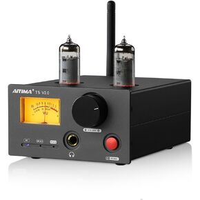 AIYIMA T5 V2.0 2 Channel Bluetooth 5.0 Amplifier 160W Hi-Fi Stereo Receiver Headphone Amp with Pre-Output,Class D Amplifier Home Theater Amplificador Low Distortion RCA Inputs
