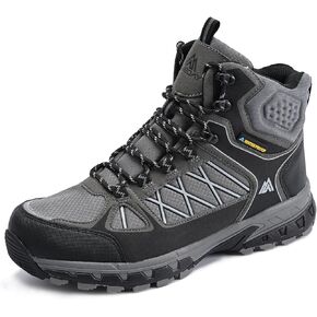 Queday Men's Hiking Boots Waterproof Outdoor Lightweight Trekking Shoes Ankle High Boots