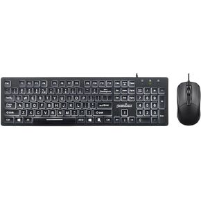 Perixx PERIBOARD-317 Backlit Keyboard with PERIMICE-209 Optical Mouse