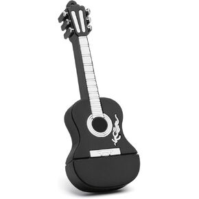 64GB USB Flash Drive Memory Stick Guitar Shaped Pendrive for External Data Storage, Silver