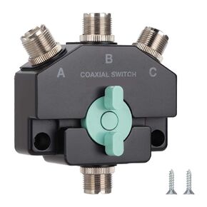 Coaxial 3 Position Antenna Switch,1 Input 3 Outputs Switcher Antenna Shortwave Base,Low Loss,M J Interface