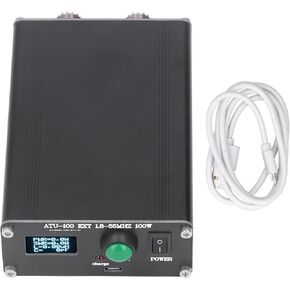 Antenna Tune, Mini Antenna Tuner Automatic Antenna Tuner for Radio Equipment, 1.8~55MHz 0.96IN with Housing ATU‑100