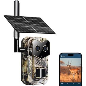 4G LTE Cellular Trail Camera مع GPS ، وكاميرا Trail Dual Lens مع الكشف عن الحركة ، وكاميرا ألعاب الطاقة الشمسية التي ترسل الصور إلى الهاتف الخلوي ، وكاميرا الصيد المقاومة للماء مع رؤية ليلية ملونة ، و NO-GLOW IR