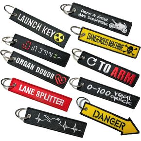 Motorcycle Keychain Launch Key Premuim Keytag, Moto Tag Key Ring Accessories for Car, Scooter, Boat, ATV