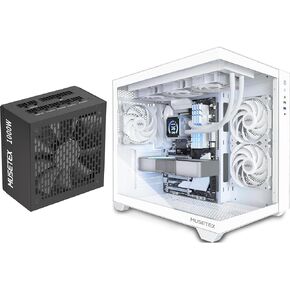 MUSETEX Y6 PC CASE ATX 3 Non-LED Fans Pre-Installed Bundled 1000W PC Power Supply