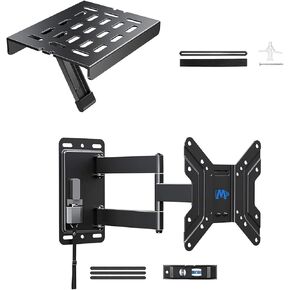Mounting Dream MD2210 Lockable RV TV Mount for 17-43 inch TV, RV TV Wall Mount 200mm VESA 44 lbs. Loading, MD5605 Adjustable TV Top Shelf Mount Holder for Fire TV, Apple TV, Roku 3 Streaming Media Box