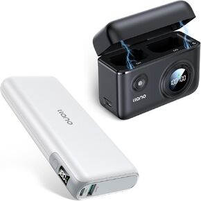 llano NP-FZ100 18W Fast Dual Camera Charger with 20000mAh 65W Portable Charger, Compatible with Sony Camera Batteries Sony A7iii, MacBook Pro, Dell XPS, iPhone, Samsung, Steam Deck