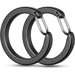 FEGVE Round Durable Carabiner Keychain Clip, Small Spring Snap Hook Key Chain Clip for Keys DIY Crafts