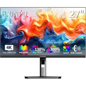 32 inch 4K UHD (3840 x 2160) Monitor IPS Ultra-Thin Computer Monitor 60Hz sRGB 100% Built-in Dual Speakers HDR10 VESA DisplayPort HDMI Height/Tilt/Pivot Adjustment