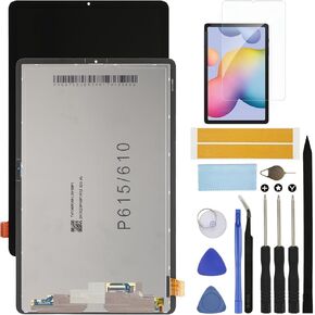 for Samsung Galaxy Tab S6 Lite SM-P615 10.4" (2020), Tablet Screen Replacement Kit, LCD Display Touch Screen Digitizer Full Assembly Repair Parts + Screen Protector (Without Frame)
