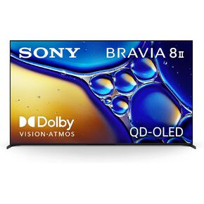 Sony Bravia 8 II 65 بوصة التلفزيون ، QD OLED ، 4K Smart Google TV ، معالج XR مع تقنية الذكاء الاصطناعي ، التصميم النحيف فائقة ، تلفزيون 120 هرتز ، Dolby Vision/Atmos ، ميزات حصرية لـ PS5 ، K-65XR80M2 ، 2025 نموذج