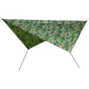 230x210cm Waterproof Rain Fly Tent Camping Tarp Cover Sunshade Cloth Picnic Mat Footprint Hammock Shelter for Outdoor Hiking Picnic Beach