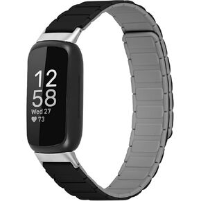 Magnetic Watchband Compatible with Fitbit Inspire 3, Adjustable Sport Silicone Strap for Women & Men, Strong Magnet Link Replacement Wristband for Fitbit Inspire Fitness Tracker
