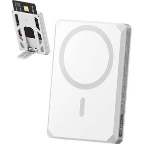شاحن محمول لاسلكي Veger ، حزمة بطارية 5000 مللي أمبير في الساعة مع كابل USB-C ، بنك الطاقة المغناطيسي متعددة الوظائف 6 في 1 ، شحن سريع مع الشاحن اللاسلكي المتوافق مع iPhone 16/15/14/13/12 سلسلة