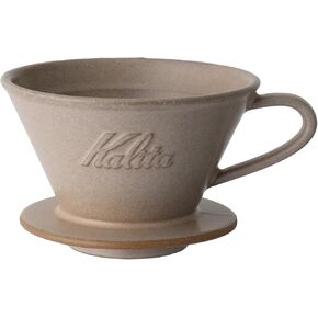 Carita Coffee Dripper Mino Ware High Heat Retention Pottery for 2 to 4 People, Sand Gray #02105 Wave Series, Made in Japan, Drip Equipment, For 2 People, For 4 Cups, Porcelain, Stylish, Outdoor