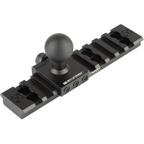 Bulletpoint Mounting Solutions Metal Picatinny-Style Rail Device Mount Attachment with 20mm Ball Mount Add-On Accessory for RubiGrid Dash Mounts (4.6 inch)