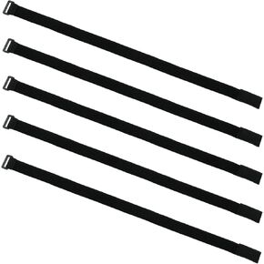 5PCS 60x2.5cm Patio Parasol Accessory Reusable Decking Umbrella Strap Black Adjustable Fixing Strap for Organising Rope and Fixing Tent Pole