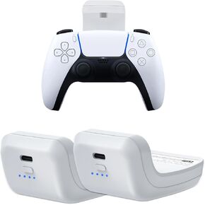 PS5 Controller External Battery Pack for Sony PlayStation 5 PS5 DualSense Controller, 2 Pack 3000mAh Rechargeable PS5 Replacement Battery Extender with Type-C Charging Cable