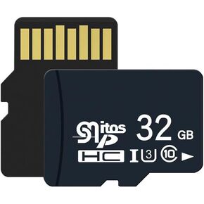 32GB Micro SD Card, Flash Memory Card with Adapter, 100MB/s, C10, U3, A1, V30, Full-HD & 4K Video, High Speed TF Card