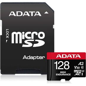 ADATA MicroSD 128GB CL10 UHS-I U3 V30S 100/80MBPS + محول SD