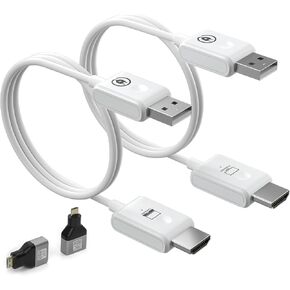 Hdmi Wireless Transmitter and Receiver Kit, 4K Decode Output Wireless HDMI Extender, 98Ft HDMI Sender Display Adapter Support 2.4/5GHz for Streaming Video/Audio from Laptop/PC to TV/Projector/Monitor