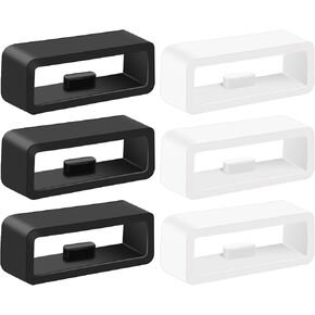Band keepers Compatible with Garmin Vivoactive 5 3 /Forerunner 645 245 45 55/Venu Sq/Vivomove/Fenix 7S 6S 5S Watch Bands, 20mm Silicone Replacement Watch Band Loop/Holder/Retainer