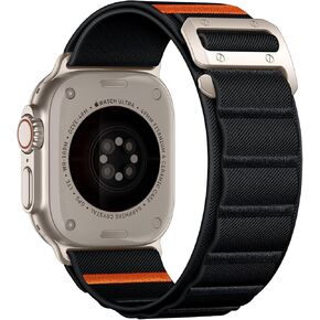 Compatible with Apple Watch Ultra 2 Band for Men, Wide Soft Stretchy Rugged Loop Sport Bands with G-Hook for iWatch 49mm(Ultra),46mm(Series 10),45mm(9/8/7),44mm(SE2/SE/6/5/4),42mm(3/2/1)