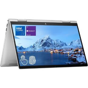 HP Envy x360 2-in-1 Laptop, 14.0" Touchscreen FHD Display, Intel Core 7 150U Processor, 16GB RAM 2TB SSD, Bluebooth, Wi-Fi 6E, Fingerprint Reader, Backlit Keyboard, Windows 11 Pro, Silver
