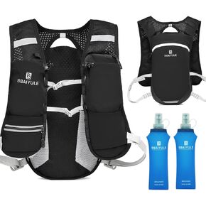 Running Vest Backpack, Lightweight Hydration Backpack with Water Bladder or Soft Flask, Hydration Packs for Cycling Biking Hiking Climbing Skiing