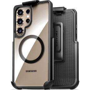 Encased Belt Holster Case for Samsung Galaxy S25 Ultra, (Slim Fit) Case with Rotating Phone Holder Clip (Magnetic, Compatible with MagSafe) Matte Black