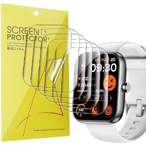 Compatible for Mikego Smart Watch Screen Protector, [6 Pack] Full Coverage TPU Clear Film Compatible for Mikego 1.83" IDW25 Smart Watch (6 Pack)