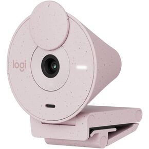 Logitech Brio 300 HD Webcam with Privacy Shutter, Noise Reduction Mic, USB-C, Certified for Zoom, Microsoft Teams, Google Meet, Automatic Light Correction - Pink