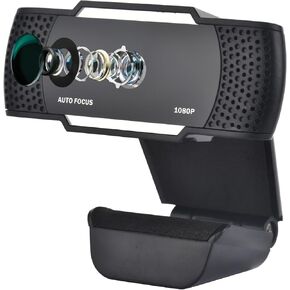 Auto Focus Full HD Web Webcam 1080p توازن الضوء التلقائي- كاميرا ويب للمحترفين مع كاميرا الويب الرقمية للميكروفون الرقمي USB لجهاز الكمبيوتر المحمول كمبيوتر MAC MAC.