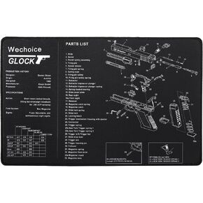 Wechoice Cleaning Mat 11" x 17", Non-Slip/Ruggedized Stitched Edge Cleaning Mats, Black