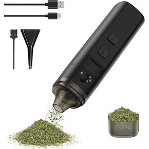 طاحونة كهربائية محمولة أفضل طاحونة طاحونة التوابل التلقائية ، سعة 1/1.5 جرام ، USB قابلة لإعادة الشحن ، سبيكة الألومنيوم والبلاستيك (التدرج الأزرق الرمادي)