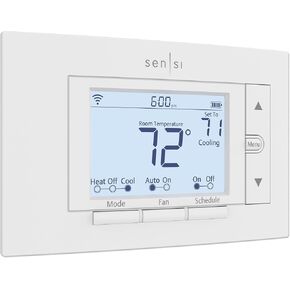 Sensi Smart Thermostat ، 100 عام من الخبرة ، Wi-Fi ، خصوصية البيانات ، قابلة للبرمجة ، تثبيت DIY سهل ، يعمل مع Alexa ، Energy Star معتمد ، تطبيق Mobile ، ST55