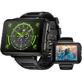 LOKMAT 4G Smart Watch, 6GB+128GB Android Smartwatch Phone Call, 2.4" Large Screen Sport Watch 1500mAh Dual Camera WiFi Bluetooth GPS Smart Watches for Men