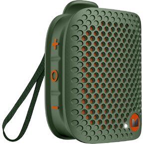 Monster Blaster Micro Bluetooth Speaker, Clip on Wireless Wearable Speaker for Hands-Free Calls and Music, Small Portable Speakers for Workout, Cycling, Running, IPX7 Waterproof (Non-Magnetic), Blue
