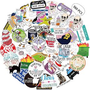 120pcs Funny Waterproof Stickers Adults Meme Prank Sarcastic Stickers Pack for Water Bottles,Laptops Decals,Phones,Hard Hats,Bumpers,Car,Gaming Consoles Scrapbooking-Vinyl Decals(2 of Each) in Kuwait