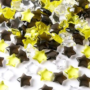 120Pcs Mini Halloween Acrylic Ornaments Vase Filler Mini Ghost Skull Skeleton Witch Hats Bones Spider Acrylic Pumpkin Crystals Gems Table Scatters for Halloween Decoration Party Favors Craft