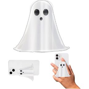 Phone Grip Cute 2D Ghost Shape قابلة للتوسيع القابلة للتوسيع ، زخارف الهالوين للهاتف الذكي اللوحي.