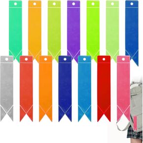 14 Pcs Reflective Strips Keychain, Reflective Zipper Pulls Nylon Keychain Tags for Backpack Clothes Dog Collar Cycling Walking Running Keyring for Kids and Adults Bright Tags for First Aid Bag